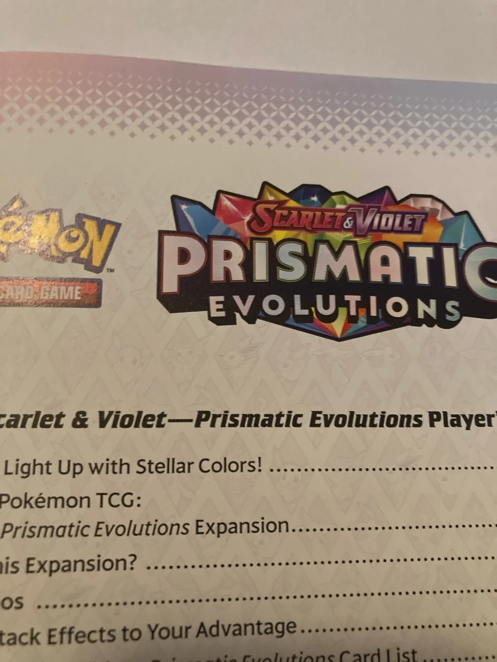 Pokemon Prismatic Evolutions Players Guide - Rainbow Pastel Colors